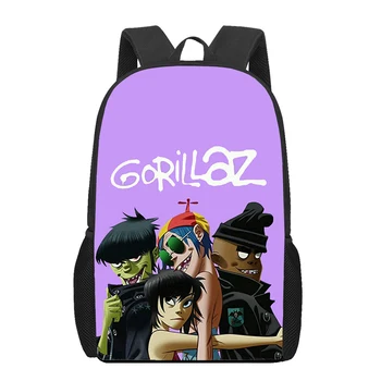 Рюкзаки с принтом Gorillaz Band, детские сумки для школьных книг с мультяшным рисунком, подростковый школьный рюкзак Kawaii для мальчиков и девочек, повседневный рюкзак для ноутбука