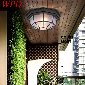 Потолочный светильник WPD в европейском стиле, уличная современная светодиодная лампа, водонепроницаемая для украшения домашнего коридора