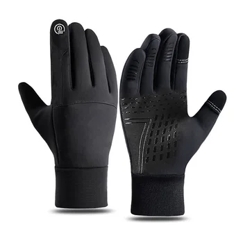 Зимние теплые перчатки с сенсорным экраном на весь палец для велосипеда, катания на лыжах, кемпинга, пеших прогулок, езды на мотоцикле, велосипедных перчаток