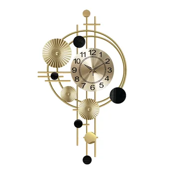 На заказ гостиная ретро скандинавская роскошь современное минималистичное украшение дома немое искусство разной формы настенные часы из кованого железа