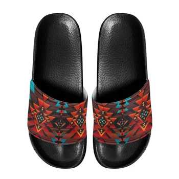 Модные женские сандалии с геометрическим рисунком, уличные дышащие нескользящие тапочки, Повседневные удобные горки для путешествий, отель 2023