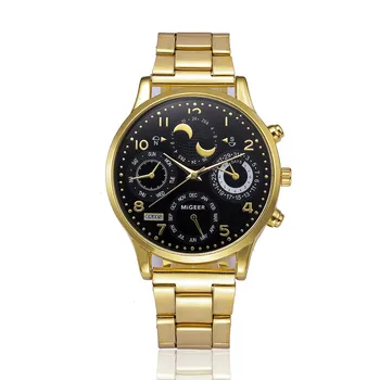 Модные мужские аналоговые кварцевые наручные часы из нержавеющей стали с кристаллами, изысканные классические часы, женские наручные часы Reloj Hombre часы мужски