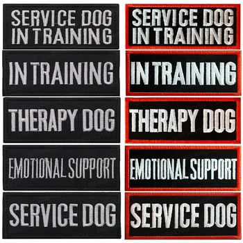 Служебная собака-терапевт на дрессировке, эмоциональная поддержка, вышитая нашивка K9 K-9, тактический значок Esa, аппликация на жилет с петлей-крючком
