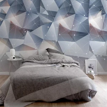 wellyu Пользовательские 3D обои стереофонические фотообои треугольник современный минималистичный фон обои домашний декор 3d papel de parede