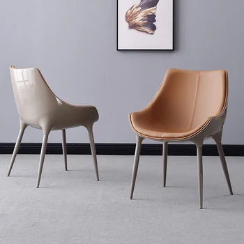 Итальянские минималистичные стулья из стекловолокна Современные минималистичные гостиничные переговорные стулья для домашней столовой