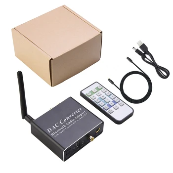Новый ЦАП-преобразователь 192 кГц, Bluetooth-совместимый Регулятор громкости приемника, Цифровой оптический коаксиальный адаптер Toslink-Аналоговый аудиоадаптер