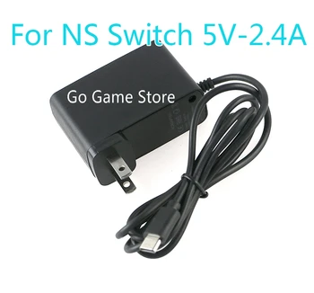5 шт. для Nintend Switch Адаптер переменного тока 2.4 A, зарядное устройство для игровой консоли NS, Штепсельная вилка США и ЕС, настенный адаптер, зарядный блок питания