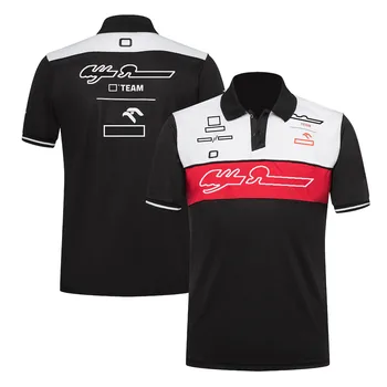 Официальные рубашки Поло для фанатов новой Формулы-1 с короткими рукавами В том же стиле, Черные рубашки для гольфа в том же стиле, мужские быстросохнущие из полиэстера