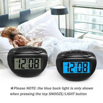 Цифровой будильник с повтором, Настольные часы с ЖК-дисплеем на батарейках и подсветкой, подарок для детей (батарейки В комплект НЕ входят)