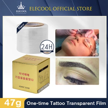 Одноразовая пленка для защиты от татуировок Прозрачная прочная пластиковая обертка для перманентного макияжа, татуажа бровей, губ, расходных материалов для татуажа.