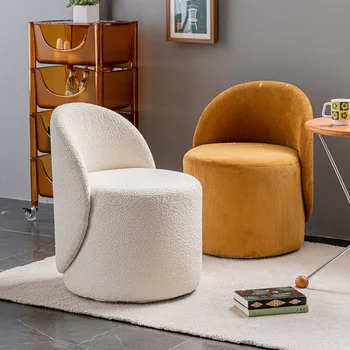 Внутреннее складное дизайнерское кресло из бархата букле, цокольный трон, компьютерное кресло Egg, шезлонги для спальни Fauteuil Nordic Furniture