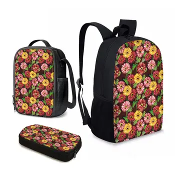 YIKELUO Rainbow Painted Daisy Print, 3 шт., подарки для детей в школу, водонепроницаемая дорожная сумка на молнии, повседневный рюкзак Mochilas