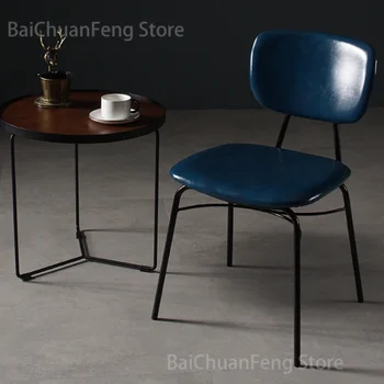 Дизайнерские Обеденные стулья в индустриальном стиле, Однолегкие Скандинавские Роскошные Обеденные стулья, Металлическое Американское кресло, Мебель для дома Sillas