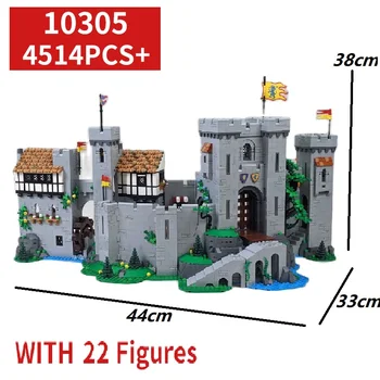 В НАЛИЧИИ 2022 Новый 10305 Рыцарей Короля Льва, Средневековый замок, Строительные блоки, Набор кирпичей, Детские игрушки для подарков на День рождения