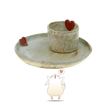 Японский Керамический Набор Чайных Чашек Экологически Чистый Милый Набор Кофейных Чашек Креативный Juego De Tazas De Cafe Love Mug Подарок На День Рождения