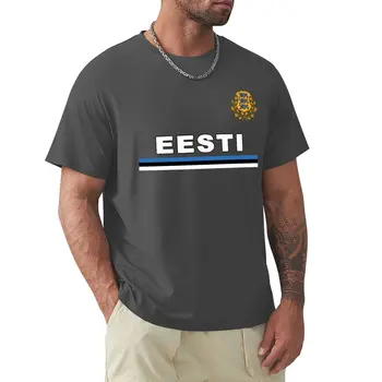 Эстония Eesti Национальный флаг и Гербовая футболка с графическими футболками аниме Эстетическая одежда одежда для мужчин