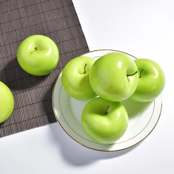Искусственные фрукты и овощи из искусственной пены Зеленое яблоко для свадебного украшения Имитация скрапбукинга Поддельные фрукты