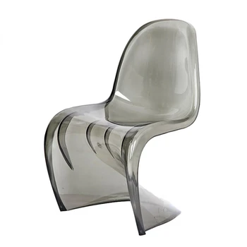 Скандинавские обеденные стулья, современный Прозрачный Акриловый обеденный стул, креативный Хрустальный стул Со спинкой, Пластиковый стул, мебель для столовой