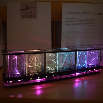 Time Tube Glow Tube Квазисветящиеся Ламповые Часы LED Digital Full Color RGB Night Light Bar Atmosphere Clock Украшение Дома Подарок