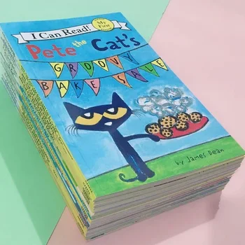 19 Книг / Набор Pete the Cat I Can Read English Книжки С картинками Для детей Baby Famous Story Набор Детских Книг Baby Bedtime Book