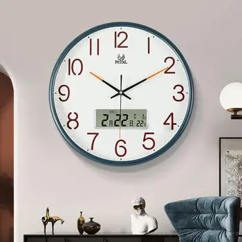 Современный дизайн, Роскошные настенные часы, Минималистичные Цифровые Круглые настенные часы, Бесшумные Большие Настенные росписи, Современный дизайн стен