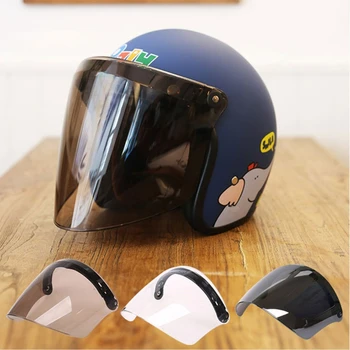3-защелкивающийся шлем с козырьком для солнцезащитного козырька, Износостойкий для мотоциклетного шлема с открытым забралом 3/4 дюйма