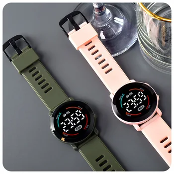 Цифровые часы для мальчиков и девочек, детские электронные светодиодные наручные часы, модные водонепроницаемые спортивные часы, студенческие детские простые часы