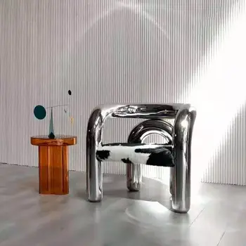 Скандинавский современный минималистичный Односпальный диван, Легкое роскошное кресло креативного дизайна для отдыха, кресло для гостиной на вилле в отеле.