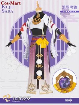 Горячая игра Genshin Impact Kujou Sara Косплей костюм Модная боевая форма Женская одежда для ролевых игр XS-XL