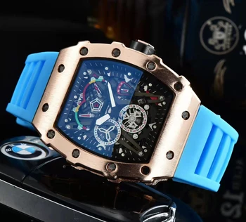 Мужские часы кварцевые RM-часы ковшового типа с силиконовым пыленепроницаемым ремешком мужские часы time relagio Masculino деловые часы для пары