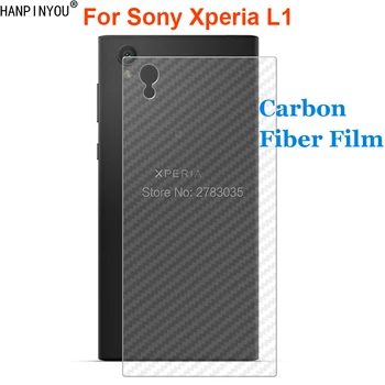 Для Sony Xperia L1 G3311 G3312 G3313 Новая Прочная 3D Пленка для защиты от отпечатков пальцев Из Прозрачного Углеродного Волокна, Защитная Пленка для заднего Экрана