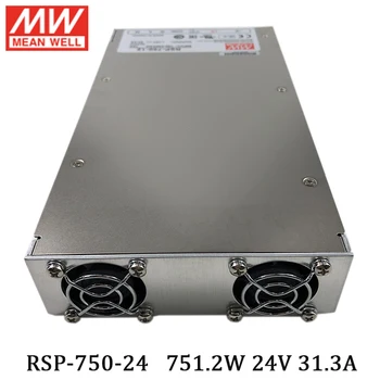 RSP-750-24 MEAN WELL Импульсный источник питания 110 В/220 В переменного тока до 24 В постоянного 31.3A 750 Вт Meanwell Transformer PFC программируемый источник питания