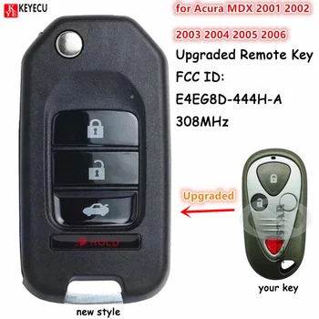 KEYECU Модернизированный Дистанционный Автомобильный Ключ с 4 Кнопками 308 МГц для Acura MDX 2001 2002 2003 2004 2005 2006 Fob FCC ID: E4EG8D-444H-A