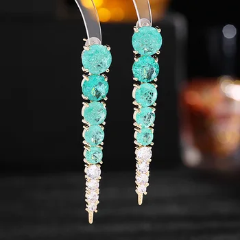 Высококачественные элегантные серьги-гвоздики из циркония с трещинами льда для женщин, модные ювелирные изделия (DJ2152)