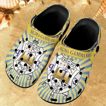 Sigma Gamma Rho В подарок, Модные удобные садовые легкие летние сандалии без застежки, женские нескользящие дышащие пляжные тапочки 2023