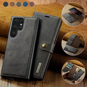 Роскошные чехлы-портмоне из натуральной кожи для Samsung Galaxy Note 20 Ultra Note 10 Plus 9, дизайнерский держатель для карт с магнитом 2 в 1, задняя крышка, чехол