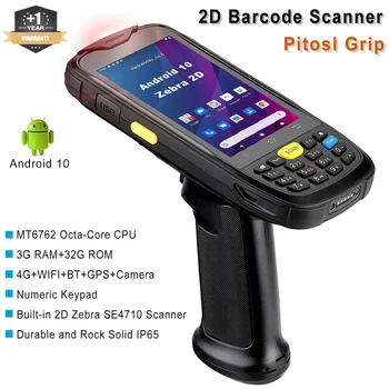 Прочный КПК Android 10, портативный терминал, сканер штрих-кодов 1D 2D, считыватель NFC RFID, беспроводной сборщик данных Wifi 4G Bluetooth GPS