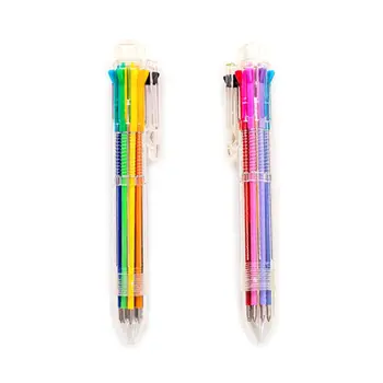 для креативной многоцветной шариковой ручки, прекрасного канцелярского пресса, 8-цветной масляной ручки Fo JIAN