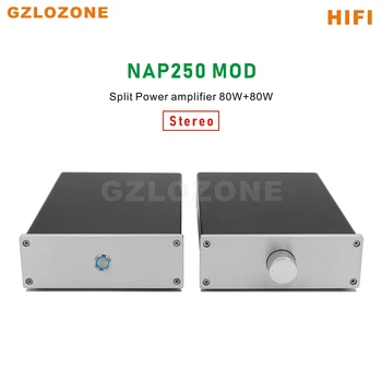 Разъемный стереоусилитель HIFI NAP250 MOD 2SC5200 Мощностью 80 Вт + 80 Вт на базе NAIM с регулятором громкости