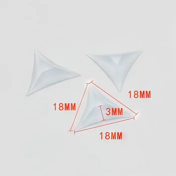 200шт Прозрачный пылезащитный угловой 18-миллиметровый протектор, треугольные углы для защиты от пыли, прозрачный кронштейн в виде звезды, заглушка для мебельного шкафа