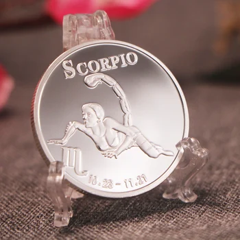 Двенадцать созвездий Скорпион Памятные Серебряные монеты Елизавета II Монеты с животными по Знаку Зодиака Западная Астрология Сувенирные Подарки
