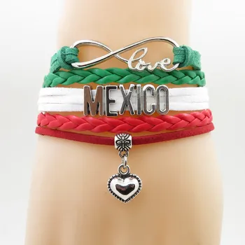 Модный Мексиканский Браслет Ручной Работы Шарм Мексиканские Браслеты-обертки для женщин и мужчин Ювелирные Изделия