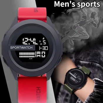 Мужские Часы Спортивные Мужские Водонепроницаемые Светящиеся Многофункциональные Уличные Альпинистские Электронные Часы С Большим Экраном Студенческие relojes