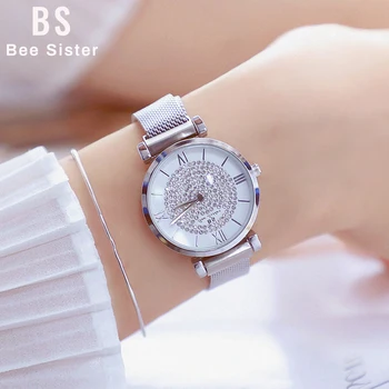 Женские часы с магнитной пряжкой, элитный бренд, модное платье, женские часы, Бриллиантовые кварцевые Простые женские наручные часы для женщин 2022