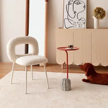 Пончиковый стул Nordic Home Дизайнерский Обеденный стул с откидной спинкой Для маленькой квартиры, Легкая Роскошная кухня для макияжа, Мебель Cadeira FY15YH