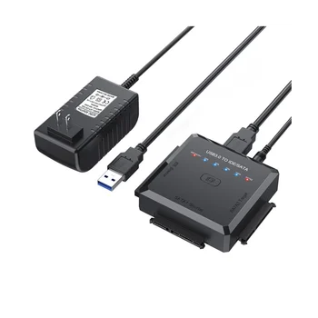 Адаптер USB 3.0 для SATA IDE, Подходит для 2,5-, 3,5-дюймового Жесткого диска, HDD / SSD Внешнего Кабельного адаптера Со скоростью 5 Гбит /с US Plug
