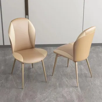 Роскошные Обеденные стулья компьютерного дизайна Nordic Modern Single Dining Chairs для гостиной Передвижное Акцентное кресло Мебель для дома YX50DC