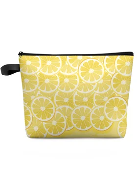 Фруктовый ломтик Лимона, желтая косметичка, сумка для путешествий, Женские косметические сумки, Туалетный органайзер, Пенал для хранения детей