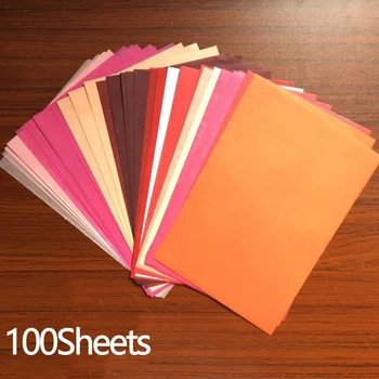 100 листов / пакет Оберточной бумаги формата А5, Ретро Многоцветный принт, Папиросная бумага, Закладка, Подарочная упаковочная бумага, Цветочный Подарочный упаковочный материал.